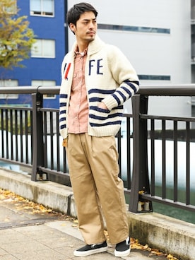 「カウチン」｜takuroさん（メンズ・178cm）の冬コーディネート