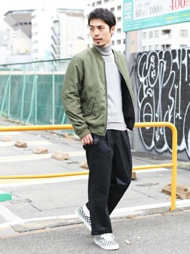 「URBAN RESEARCH Sonny Label（アーバンリサーチサニーレーベル）のアイテム（ブルゾン）」を使った、takuroさん（メンズ・178cm）の冬コーディネート