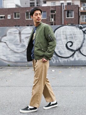 「URBAN RESEARCH Sonny Label（アーバンリサーチサニーレーベル）のアイテム（ブルゾン）」を使った、takuroさん（メンズ・178cm）の冬コーディネート