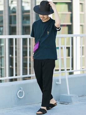 「URBAN RESEARCH Sonny Label（アーバンリサーチサニーレーベル）のアイテム（サンダル）」を使った、takuroさん（メンズ・178cm）の夏コーディネート