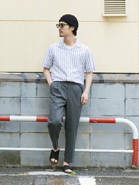 「URBAN RESEARCH Sonny Label（アーバンリサーチサニーレーベル）のアイテム（サンダル）」を使った、takuroさん（メンズ・178cm）の夏コーディネート