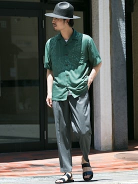 「URBAN RESEARCH Sonny Label（アーバンリサーチサニーレーベル）のアイテム（サンダル）」を使った、takuroさん（メンズ・178cm）の夏コーディネート