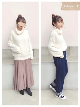 ちゃんゆさん(レディース・149cm)の冬コーディネート
