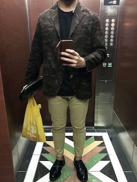 「FIELDのアイテム（ジャケット/アウター）」を使った、Kさん（メンズ・169cm）の秋コーディネート