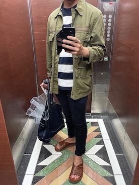 「Alpha Industries（アルファインダストリーズ）のアイテム（トップス）」を使った、Kさん（メンズ・169cm）の春コーディネート