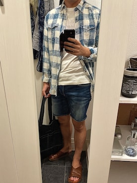 「SCOTCH & SODA（スコッチ アンド ソーダ）のアイテム（トップス）」を使った、Kさん（メンズ・169cm）の夏コーディネート
