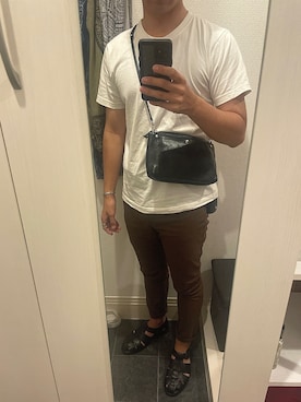 「AGILITY（アジリティー）のアイテム（バッグ）」を使った、Kさん（メンズ・169cm）の夏コーディネート