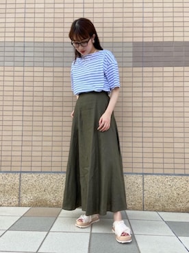 「ベーシック/トラッド」｜今村　朱里さん（レディース・162cm）の夏コーディネート