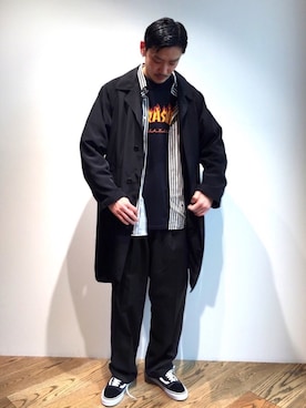 Junji Horiiさん（メンズ・181cm）の春コーディネート