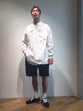 「DVS（ディーブイエス）のアイテム（スニーカー）」を使った、Junji Horiiさん（メンズ・182cm）の夏コーディネート