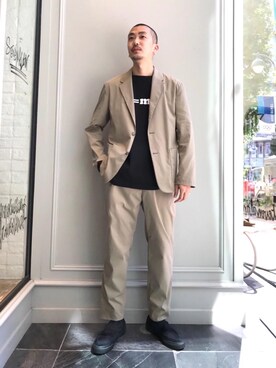 Junji Horiiさん（メンズ・182cm）の秋コーディネート