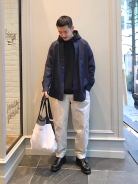 Junji Horiiさん（メンズ・182cm）の冬コーディネート