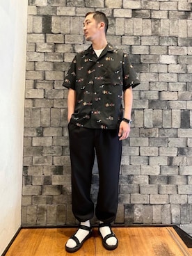 「ITTI（イッチ）のアイテム（アクセサリー）」を使った、Junji Horiiさん（メンズ・182cm）の春コーディネート