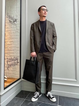 Junji Horiiさん(メンズ・182cm)の春コーディネート