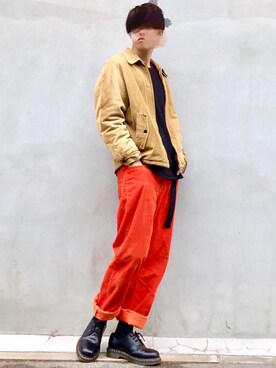 ファッションのインスピレーション Hd限定オレンジ パンツ コーデ メンズ