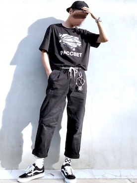 「ROSTER SOX（ロスターソックス）のアイテム（レッグウェア）」を使った、Mr.SZKさん（メンズ・177cm）の夏コーディネート