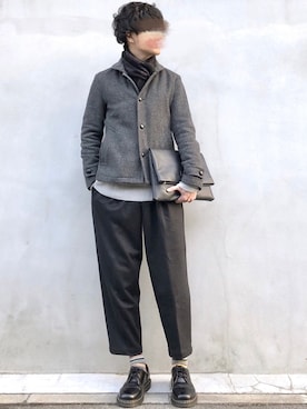 「NANO universe（ナノユニバース）のアイテム（ジャケット/アウター）」を使った、Mr.SZKさん（メンズ・177cm）の冬コーディネート