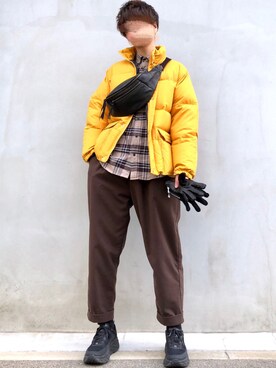 手袋を使った 黄色 のメンズ人気ファッションコーディネート Wear