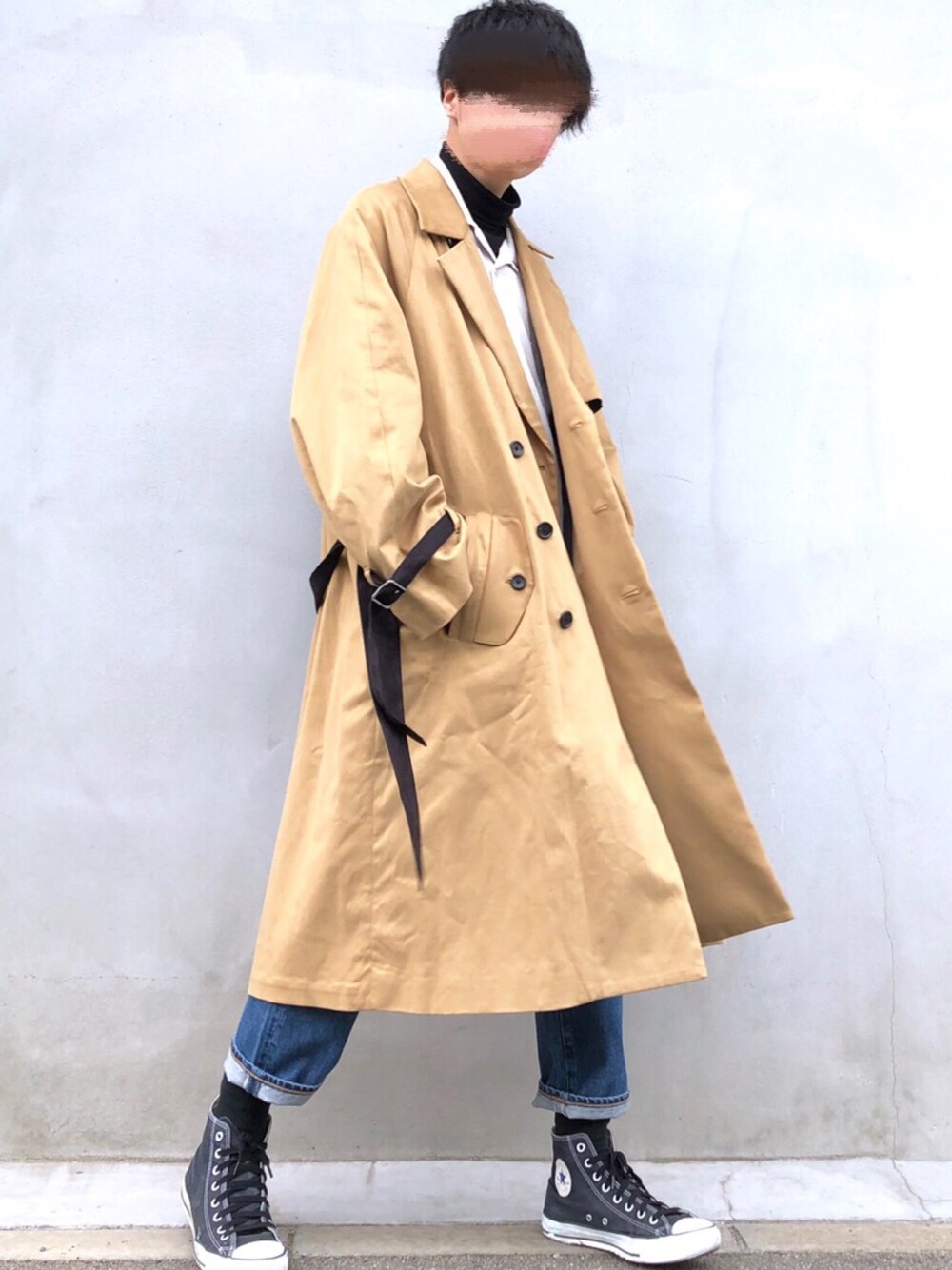 Wide Sleeve Belted Trench Coat トレンチコート