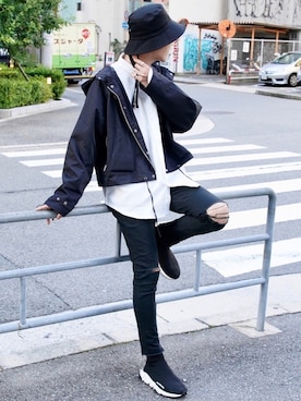 「NOT CONVENTIONAL（ノットコンベンショナル）のアイテム」を使った、Mr.SZKさん（メンズ・177cm）の秋コーディネート