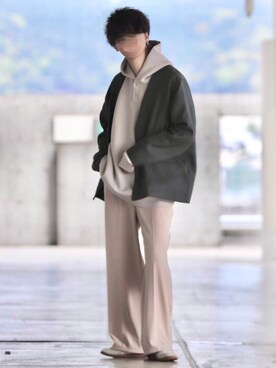メンズのノーカラージャケットコーディネート Zozotown