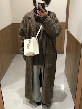 「kutir（クティール）のアイテム（チェスターコート）」を使った、ナ　ホさん（レディース・146cm）の冬コーディネート