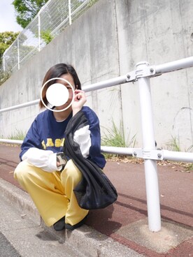「Adoon plain（アドーンプレーン）のアイテム（バッグ）」を使った、ナ　ホさん（レディース・146cm）の春コーディネート