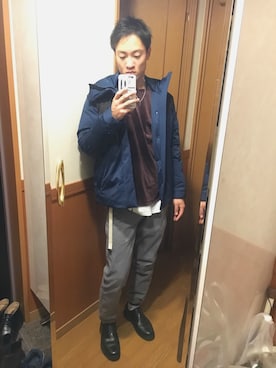「RAGEBLUE（レイジブルー）のアイテム（その他アウター）」を使った、ワタルさん（メンズ・167cm）の冬コーディネート
