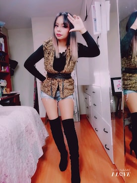 「アイテム（ダウンベスト、その他）」を使った、ReilaLessさん（レディース・152cm）の秋コーディネート