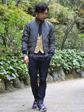 「アイテム（ブルゾン）」を使った、okakaさん（メンズ・165cm・30代）の秋コーディネート