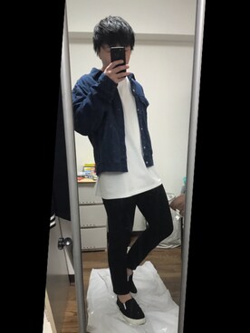 「アイテム（スリッポン）」を使った、ジンさん（メンズ・162cm・20代）の春コーディネート