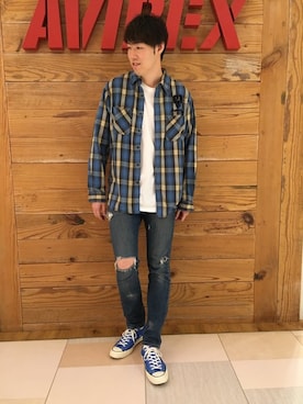 「青」｜T.Takahashiさん（メンズ・185cm）の秋コーディネート