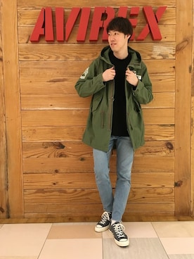 「アイテム（モッズコート）」を使った、T.Takahashiさん（メンズ・185cm）の冬コーディネート