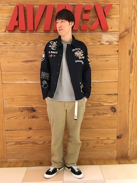 「アイテム（ブルゾン）」を使った、T.Takahashiさん（メンズ・185cm）の冬コーディネート