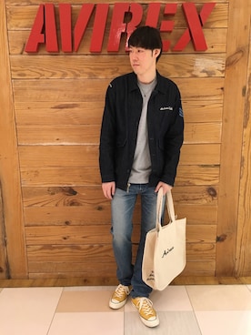 「アイテム（デニムパンツ）」を使った、T.Takahashiさん（メンズ・185cm）の春コーディネート