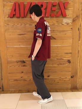 「アイテム（スリッポン）」を使った、T.Takahashiさん（メンズ・185cm）の春コーディネート