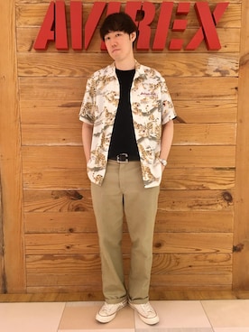 「アロハシャツ」｜T.Takahashiさん（メンズ・185cm）の春コーディネート