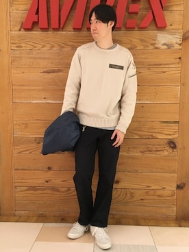 「アイテム（ライダースジャケット）」を使った、T.Takahashiさん（メンズ・185cm）の秋コーディネート