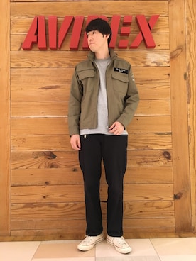 「アイテム（ブルゾン）」を使った、T.Takahashiさん（メンズ・185cm）の春コーディネート