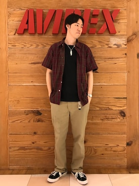 「アイテム（アクセサリー）」を使った、T.Takahashiさん（メンズ・185cm）の夏コーディネート