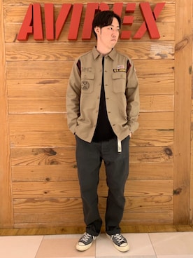 「AVIREXMILITARYCAMP」｜T.Takahashiさん（メンズ・185cm）の夏コーディネート