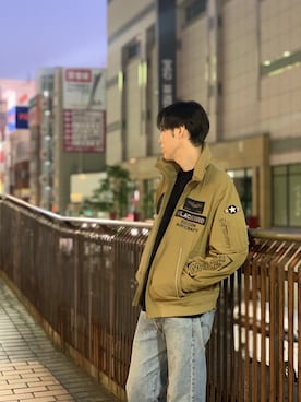 「アイテム（ブルゾン）」を使った、T.Takahashiさん（メンズ・185cm）の冬コーディネート