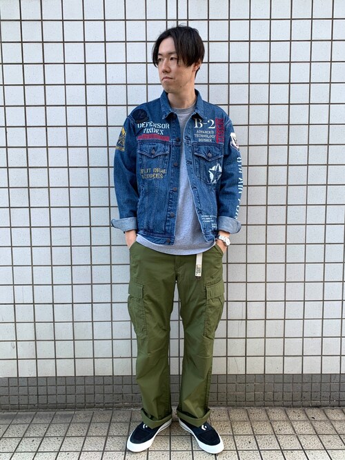 Avirex 町田t Takahashiさんのデニムジャケットを使ったコーディネート Zozotown