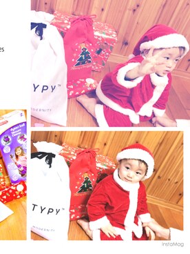 「SANTACROCE（サンタクロース）のアイテム」を使った、Minori Nagataさん（キッズ・90cm）の冬コーディネート