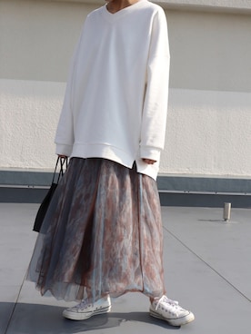「emesuelee（エメスーリー）のアイテム」を使った、emesueleeさん（レディース・163cm）の春コーディネート