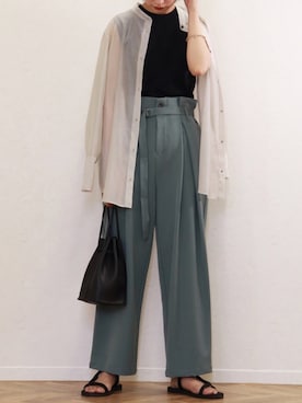 「emesuelee（エメスーリー）のアイテム」を使った、emesueleeさん（レディース・163cm）の夏コーディネート