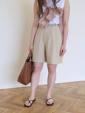 「emesuelee（エメスーリー）のアイテム」を使った、emesueleeさん（レディース・163cm）の夏コーディネート