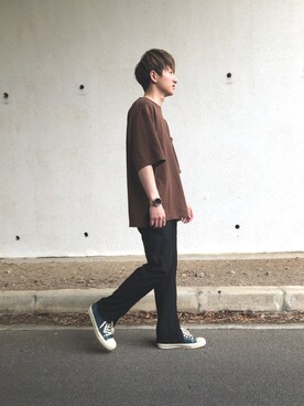 「スリット」｜「アイテム（アナログ腕時計）」を使った、たかやんさん（メンズ・166cm）の夏コーディネート
