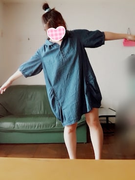 「デニムワンピース」｜😛はるるるん😛さん（レディース・153cm・10代）の夏コーディネート