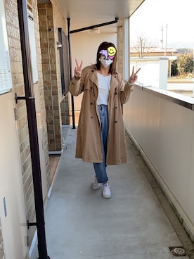 「マムジーンズ」｜あおさん（レディース・167cm）の冬コーディネート